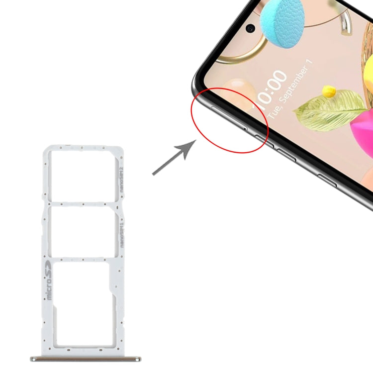 SIM Card Tray + SIM Card Tray + Micro SD Card Tray for LG K42 / K52 (Brazil) LMK420 LMK420H LMK420E LMK420Y(Silver) - For LG by PMC TechLife | Online Shopping South Africa | PMC TechLife | Buy Now Pay Later Mobicred