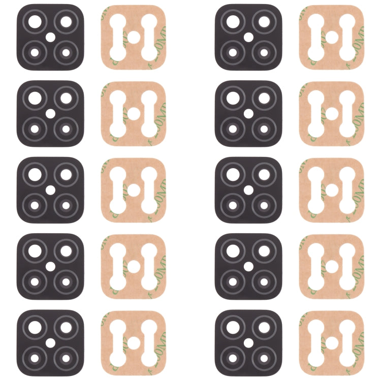 For Huawei Nova 8 SE  10pcs Back Camera Lens (Black) - Camera by PMC TechLife | Online Shopping South Africa | PMC TechLife | Buy Now Pay Later Mobicred