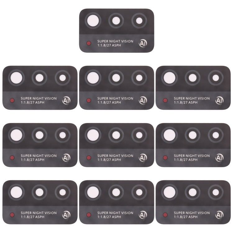 For Honor X10 Max 5G 10pcs Back Camera Lens - Camera by PMC TechLife | Online Shopping South Africa | PMC TechLife | Buy Now Pay Later Mobicred