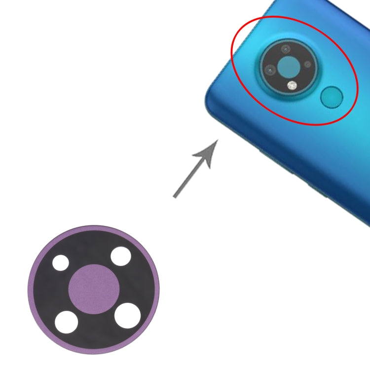 10 PCS Back Camera Lens for Nokia 3.4 TA-1288 TA-1285 TA-1283(Purple) - Camera by PMC TechLife | Online Shopping South Africa | PMC TechLife | Buy Now Pay Later Mobicred