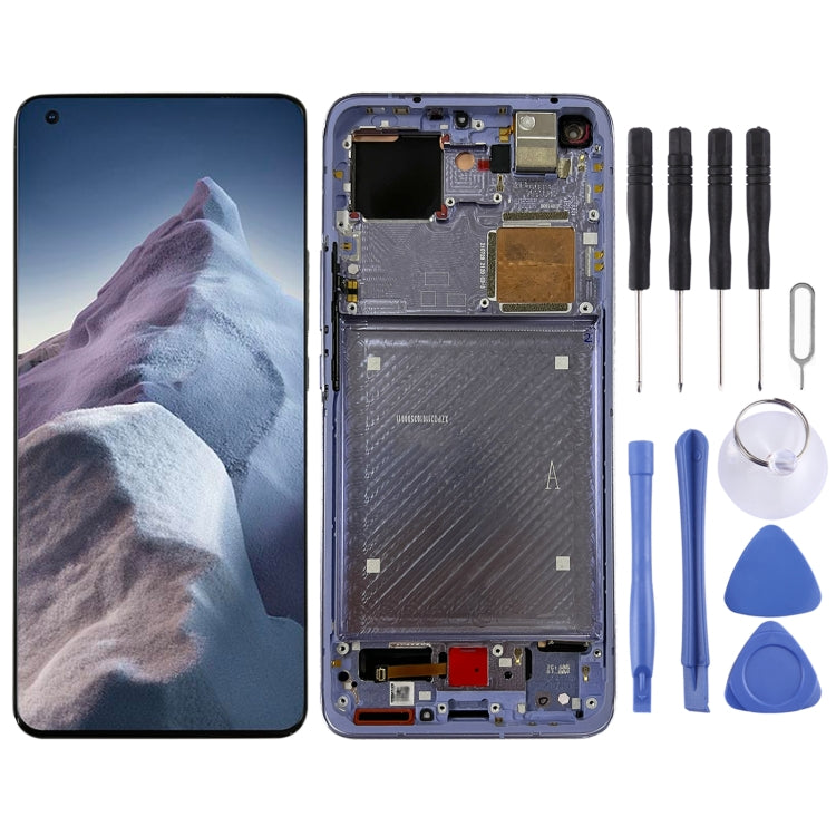 Original AMOLED Material LCD Screen and Digitizer Full Assembly With Frame for Xiaomi Mi 11 Ultra / Mi 11 Pro M2102K1G M2102K1C M2102K1AC (Purple) - LCD Screen by PMC TechLife | Online Shopping South Africa | PMC TechLife