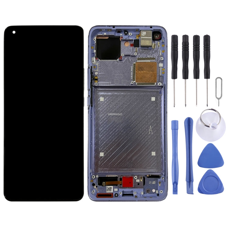 Original AMOLED Material LCD Screen and Digitizer Full Assembly With Frame for Xiaomi Mi 11 Ultra / Mi 11 Pro M2102K1G M2102K1C M2102K1AC (Purple) - LCD Screen by PMC TechLife | Online Shopping South Africa | PMC TechLife