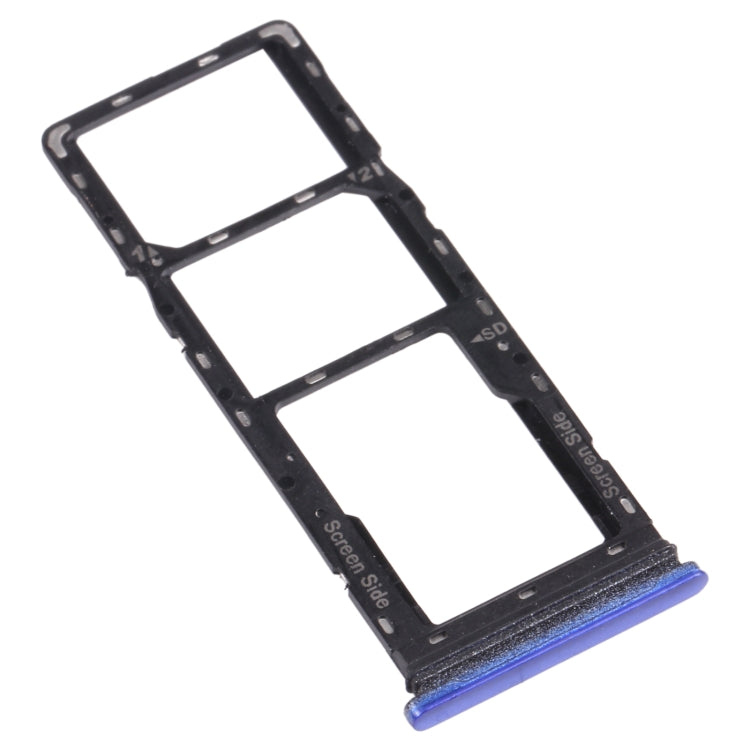 For Tecno Spark 6 Air KE6 KE6J KF6 SIM Card Tray + SIM Card Tray + Micro SD Card Tray (Blue) - Card Tray by PMc TechLife | Online Shopping South Africa | PMc TechLife | Buy Now Pay Later Mobicred