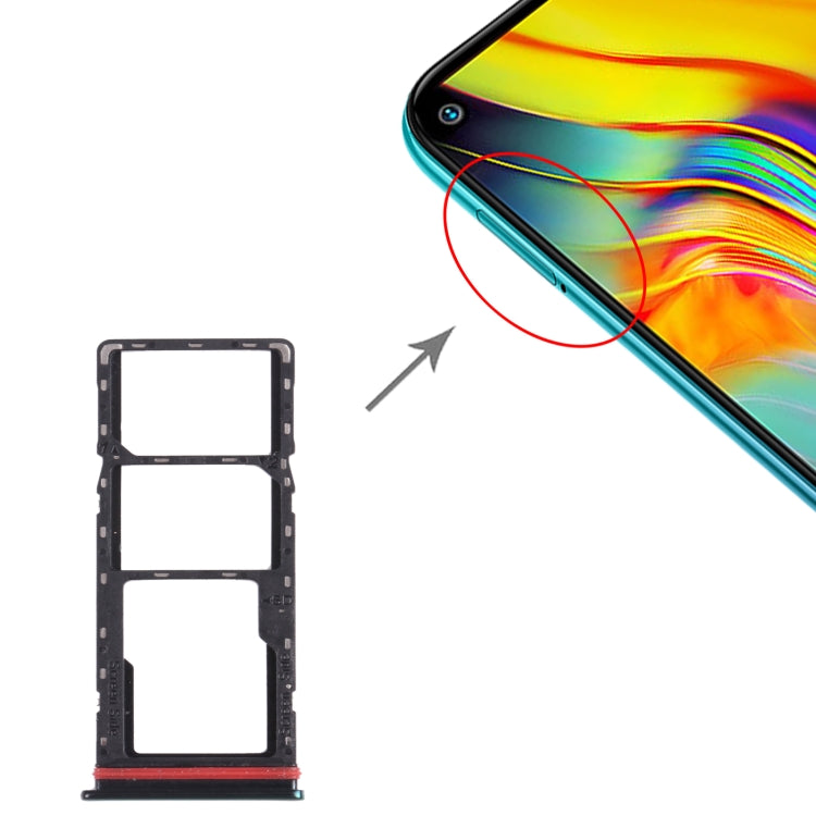 For Infinix Hot 9 X655C X655 X655D SIM Card Tray + SIM Card Tray + Micro SD Card Tray (Green) - Card Tray by PMc TechLife | Online Shopping South Africa | PMc TechLife | Buy Now Pay Later Mobicred
