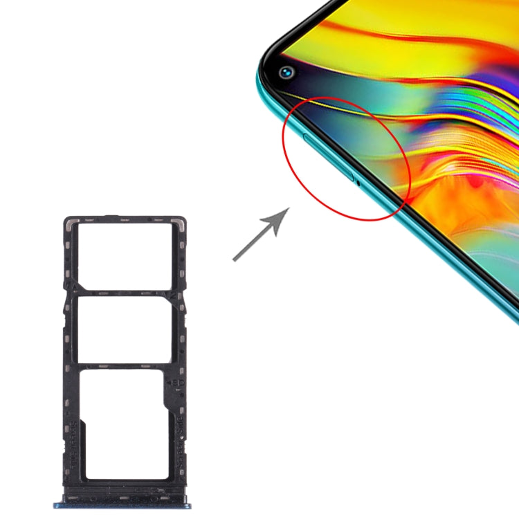 For Infinix Hot 9 X655C X655 X655D SIM Card Tray + SIM Card Tray + Micro SD Card Tray (Blue) - free shipping - PMC TechLife - Order now!