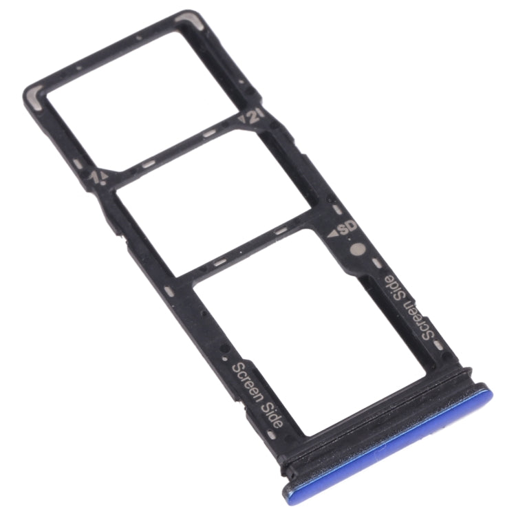 For Tecno Spark 5 Pro KD7 SIM Card Tray + SIM Card Tray + Micro SD Card Tray (Blue) - Card Tray by PMc TechLife | Online Shopping South Africa | PMc TechLife | Buy Now Pay Later Mobicred
