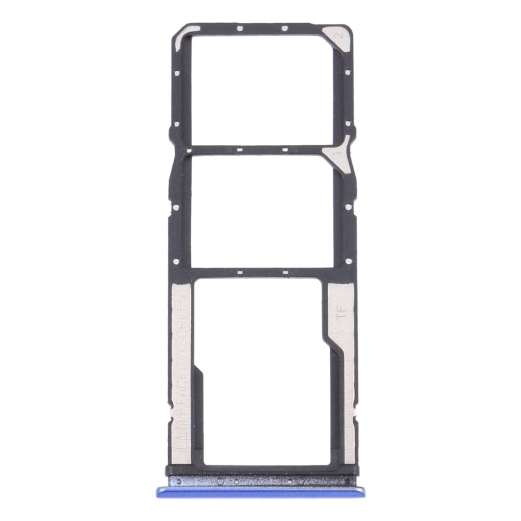 SIM Card Tray + SIM Card Tray + Micro SD Card Tray for Xiaomi Redmi 9T 4G / Redmi Note 9 4G J19S M2010J19SC M2010J19SG M2010J19SY (Blue) - Card Tray by PMc TechLife | Online Shopping South Africa | PMc TechLife | Buy Now Pay Later Mobicred
