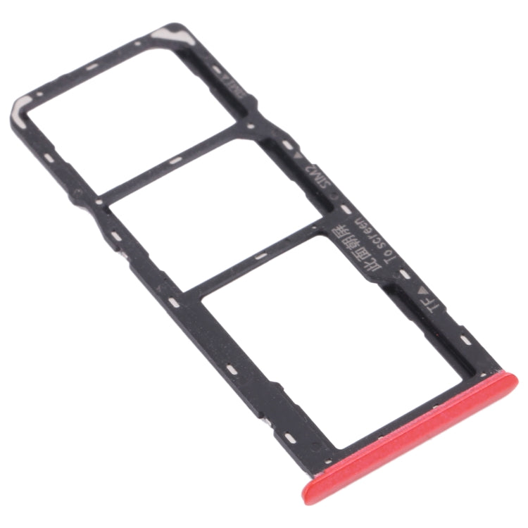 For OPPO Realme C12 RMX2189  SIM Card Tray + SIM Card Tray + Micro SD Card Tray (Red) - Card Socket by PMc TechLife | Online Shopping South Africa | PMc TechLife | Buy Now Pay Later Mobicred