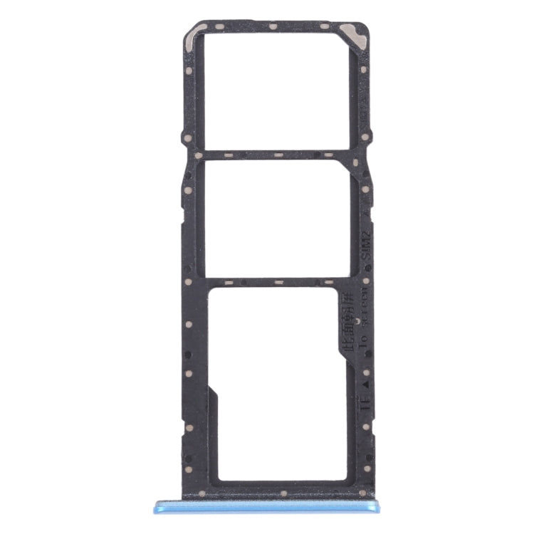 For OPPO Realme C21 / Realme C21Y RMX3201,RMX3261  SIM Card Tray + SIM Card Tray + Micro SD Card Tray (Blue) - Card Socket by PMc TechLife | Online Shopping South Africa | PMc TechLife | Buy Now Pay Later Mobicred