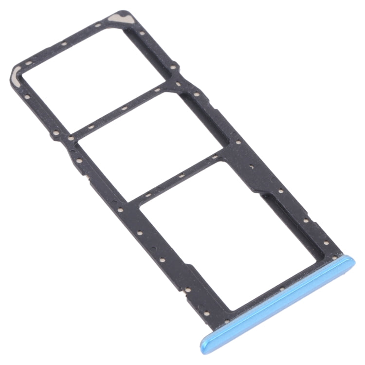 For OPPO Realme C21 / Realme C21Y RMX3201,RMX3261  SIM Card Tray + SIM Card Tray + Micro SD Card Tray (Blue) - Card Socket by PMc TechLife | Online Shopping South Africa | PMc TechLife | Buy Now Pay Later Mobicred