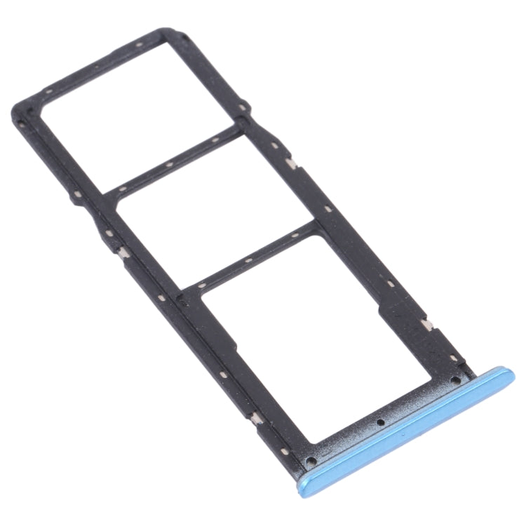 For OPPO Realme C21 / Realme C21Y RMX3201,RMX3261  SIM Card Tray + SIM Card Tray + Micro SD Card Tray (Blue) - Card Socket by PMc TechLife | Online Shopping South Africa | PMc TechLife | Buy Now Pay Later Mobicred