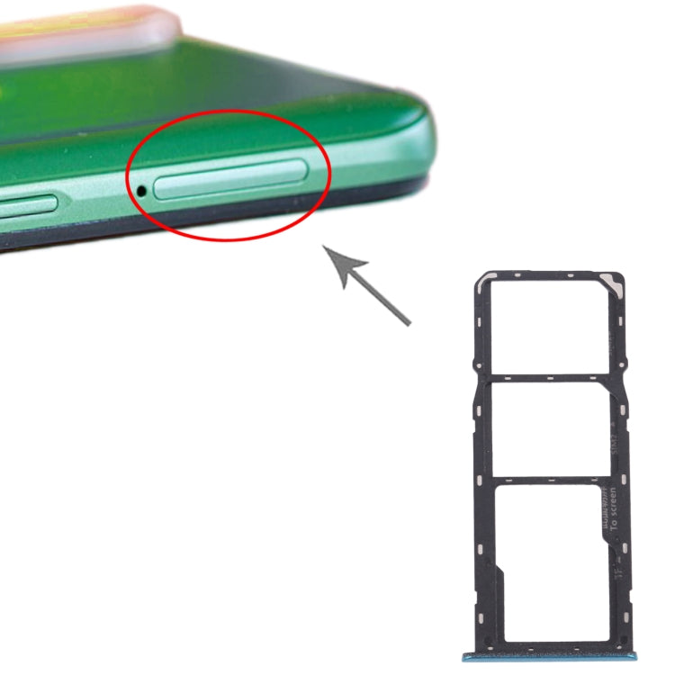 For OPPO Realme 6i / Realme Narzo 10 SIM Card Tray + SIM Card Tray + Micro SD Card Tray (Green) - Card Socket by PMc TechLife | Online Shopping South Africa | PMc TechLife | Buy Now Pay Later Mobicred