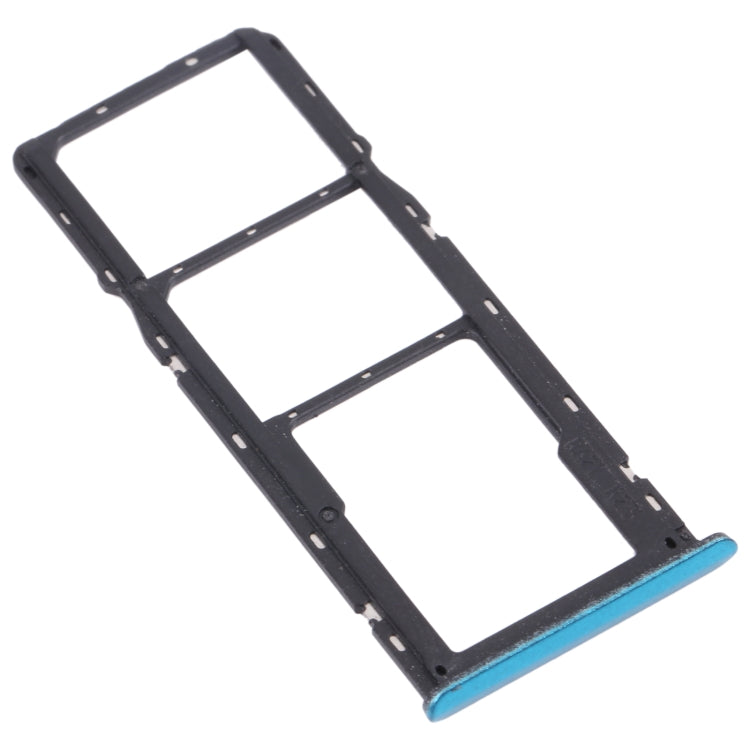 For OPPO Realme C3 RMX2027, RMX2020, RMX2021  SIM Card Tray + SIM Card Tray + Micro SD Card Tray (Blue) - Card Socket by PMc TechLife | Online Shopping South Africa | PMc TechLife | Buy Now Pay Later Mobicred