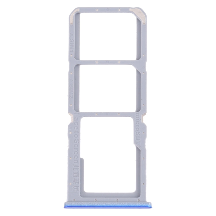 For OPPO A54 CPH2239 / A55 4G SIM Card Tray + SIM Card Tray + Micro SD Card Tray(Blue) - Card Socket by PMc TechLife | Online Shopping South Africa | PMc TechLife | Buy Now Pay Later Mobicred