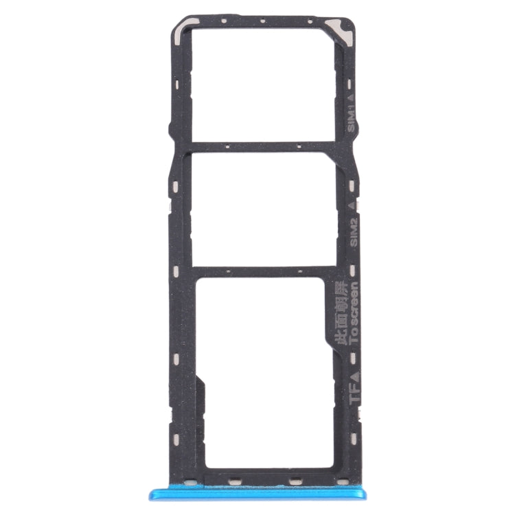 For OPPO A12 CPH2083, CPH2077  SIM Card Tray + SIM Card Tray + Micro SD Card Tray (Blue) - Card Tray by PMc TechLife | Online Shopping South Africa | PMc TechLife | Buy Now Pay Later Mobicred