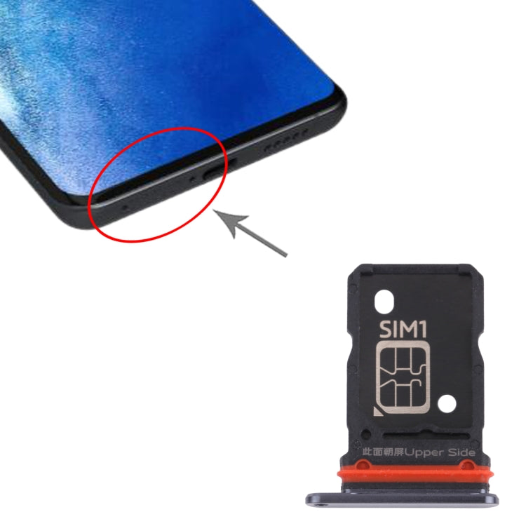 For vivo X60 Pro / X60 V2045 V2046 SIM Card Tray + SIM Card Tray (Black) - free shipping - PMc TechLife - Order now!