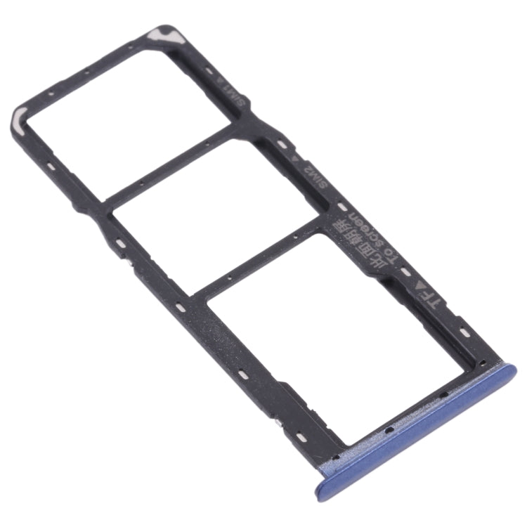 For OPPO Realme C15 RMX2180  SIM Card Tray + SIM Card Tray + Micro SD Card Tray (Blue) - Card Socket by PMc TechLife | Online Shopping South Africa | PMc TechLife | Buy Now Pay Later Mobicred
