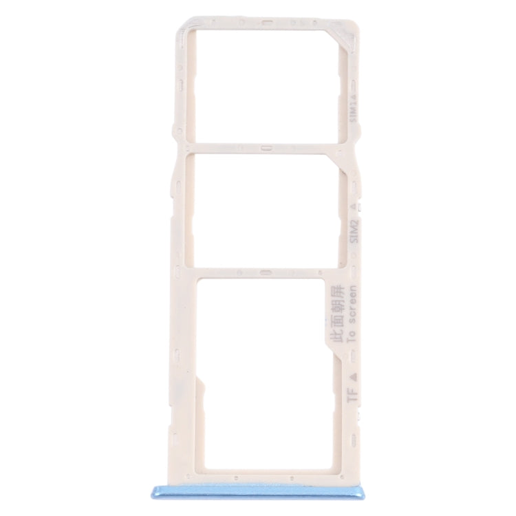 For OPPO A35 CPH2179  SIM Card Tray + SIM Card Tray + Micro SD Card Tray (Blue) - Card Tray by PMc TechLife | Online Shopping South Africa | PMc TechLife | Buy Now Pay Later Mobicred