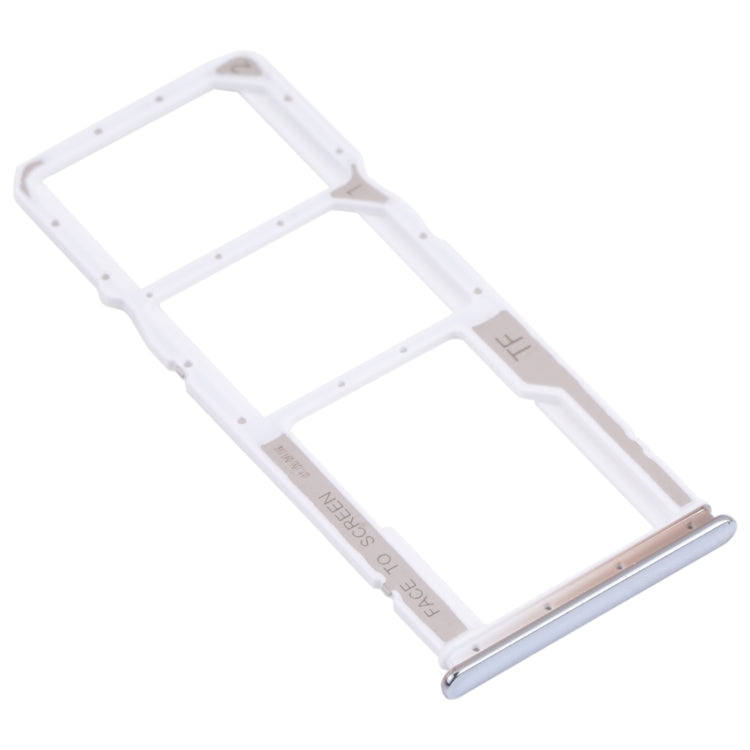 SIM Card Tray + SIM Card Tray + Micro SD Card Tray for Xiaomi Redmi Note 10 4G / Redmi Note 10S M2101K7AI, M2101K7AG, M2101K7BG, M2101K7BI, M2101K7BNY, M2101K7BL (White) - Card Tray by PMc TechLife | Online Shopping South Africa | PMc TechLife | Buy Now Pay Later Mobicred