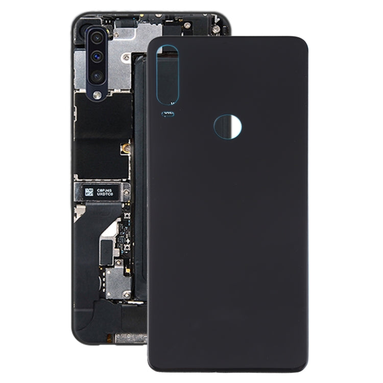 For Alcatel 3x (2019) 5048 5048U 5048Y Glass Battery Back Cover  (Black) - Back Cover by PMC TechLife | Online Shopping South Africa | PMC TechLife | Buy Now Pay Later Mobicred