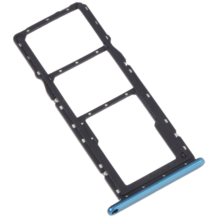 For ZTE Blade V40 Vita SIM Card Tray + SIM Card Tray + Micro SD Card Tray (Blue) - free shipping - PMc TechLife - Order now!