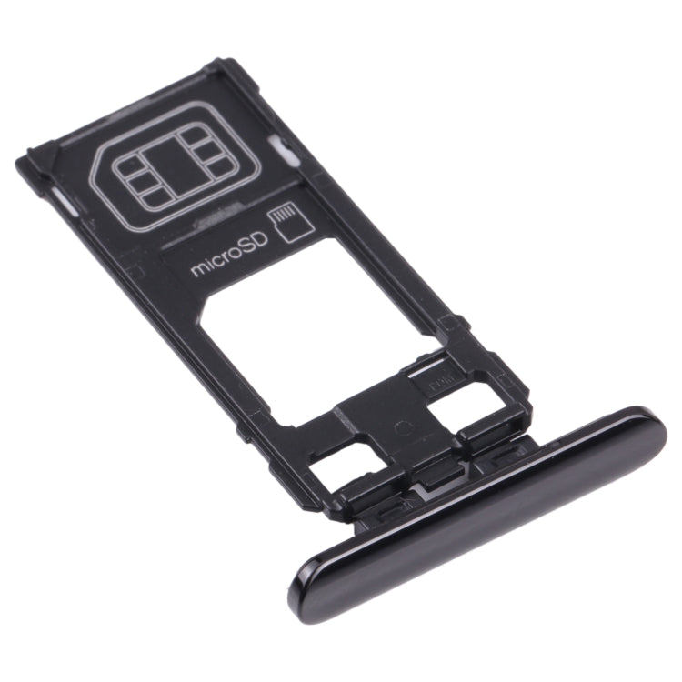 SIM Card Tray + Micro SD Card Tray for Sony Xperia 5 (Black) - Card Tray by PMC TechLife | Online Shopping South Africa | PMC TechLife | Buy Now Pay Later Mobicred