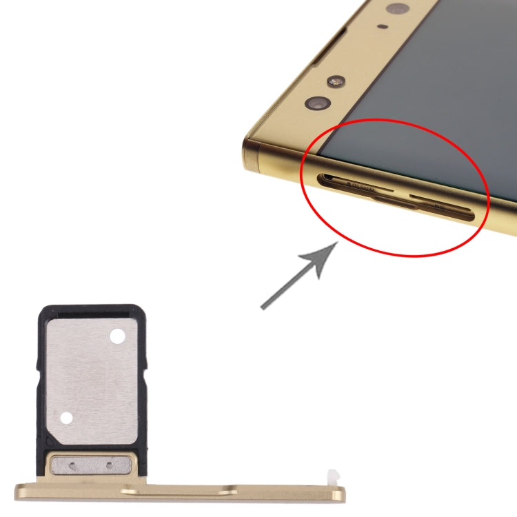 SIM Card Tray for Sony Xperia XA2 Ultra (Gold) - Card Tray by PMC TechLife | Online Shopping South Africa | PMC TechLife | Buy Now Pay Later Mobicred