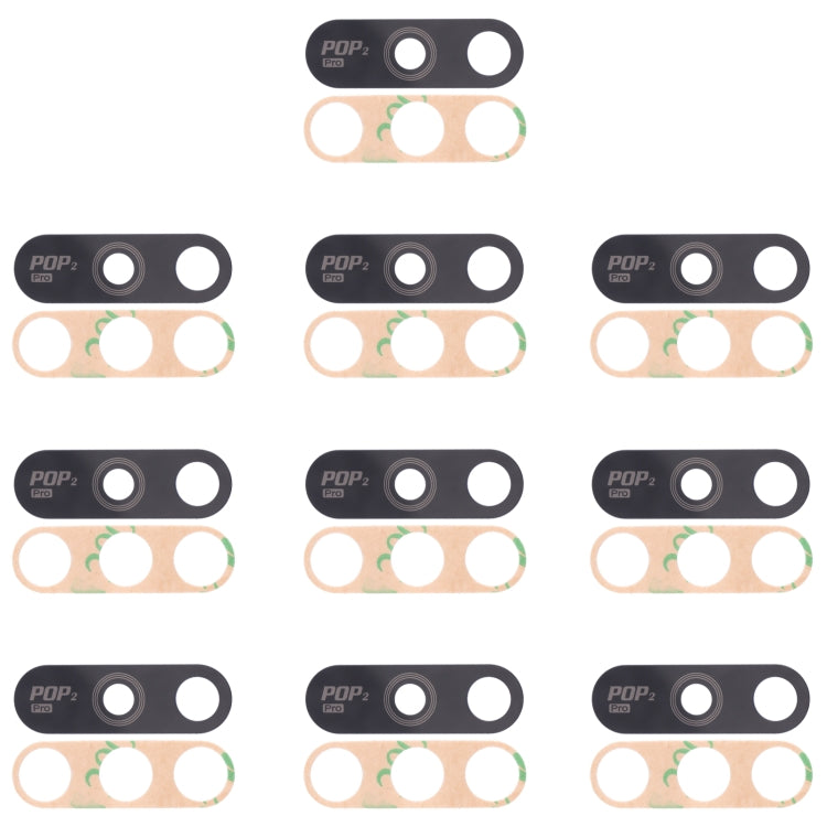 For Tecno Pop 2 Plus BA2, RB8S 10pcs Back Camera Lens - Camera Parts by PMc TechLife | Online Shopping South Africa | PMc TechLife | Buy Now Pay Later Mobicred