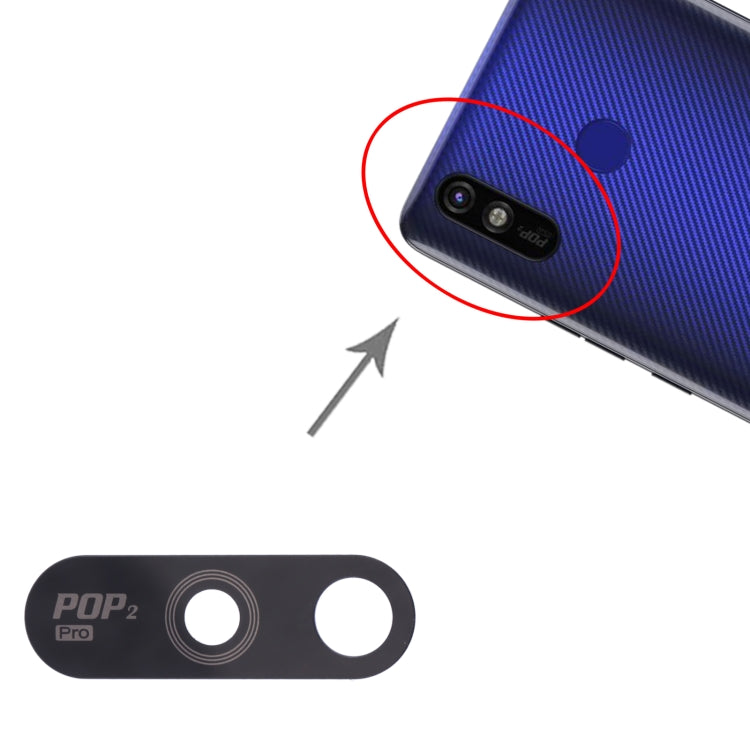For Tecno Pop 2 Plus BA2, RB8S 10pcs Back Camera Lens - Camera Parts by PMc TechLife | Online Shopping South Africa | PMc TechLife | Buy Now Pay Later Mobicred