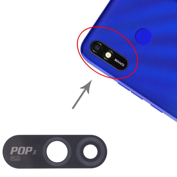 For Tecno Pop 3 Plus 10pcs Back Camera Lens - Camera Parts by PMc TechLife | Online Shopping South Africa | PMc TechLife | Buy Now Pay Later Mobicred