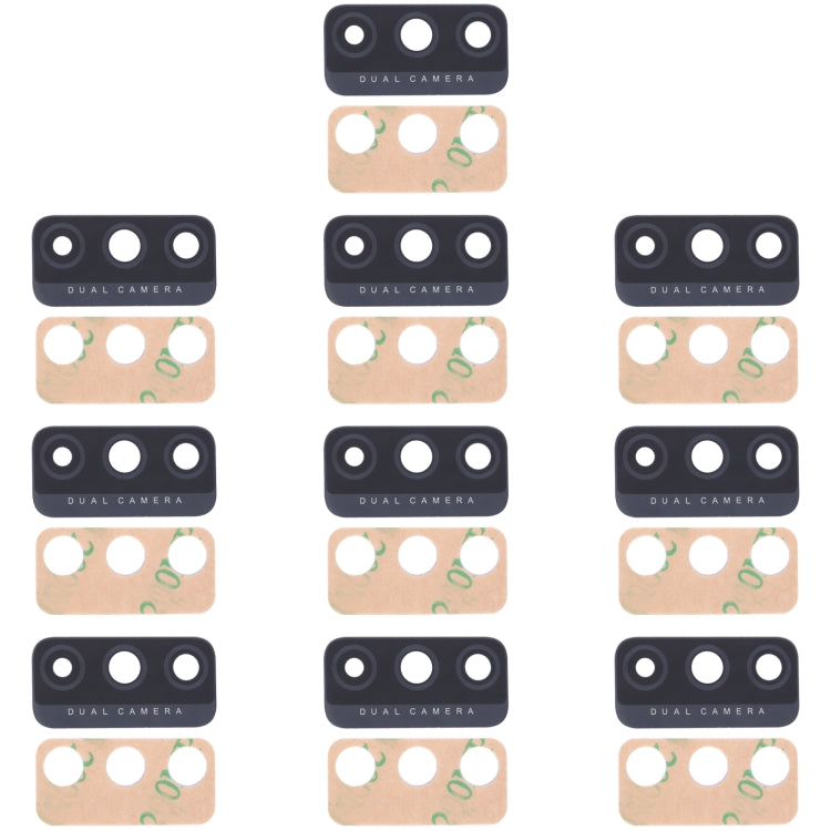 For Tecno Spark 6 Go KE5j, KE5k 10pcs Back Camera Lens - Camera Parts by PMC TechLife | Online Shopping South Africa | PMC TechLife
