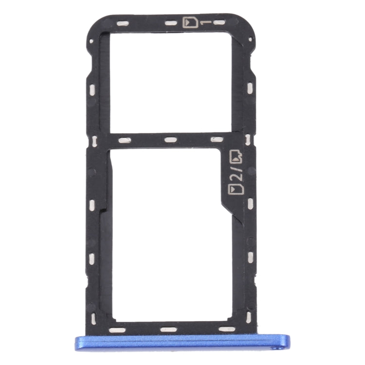 For ZTE Blade A72 SIM Card Tray + SIM Card Tray / Micro SD Card Tray (Blue) - For ZTE by PMc TechLife | Online Shopping South Africa | PMc TechLife | Buy Now Pay Later Mobicred