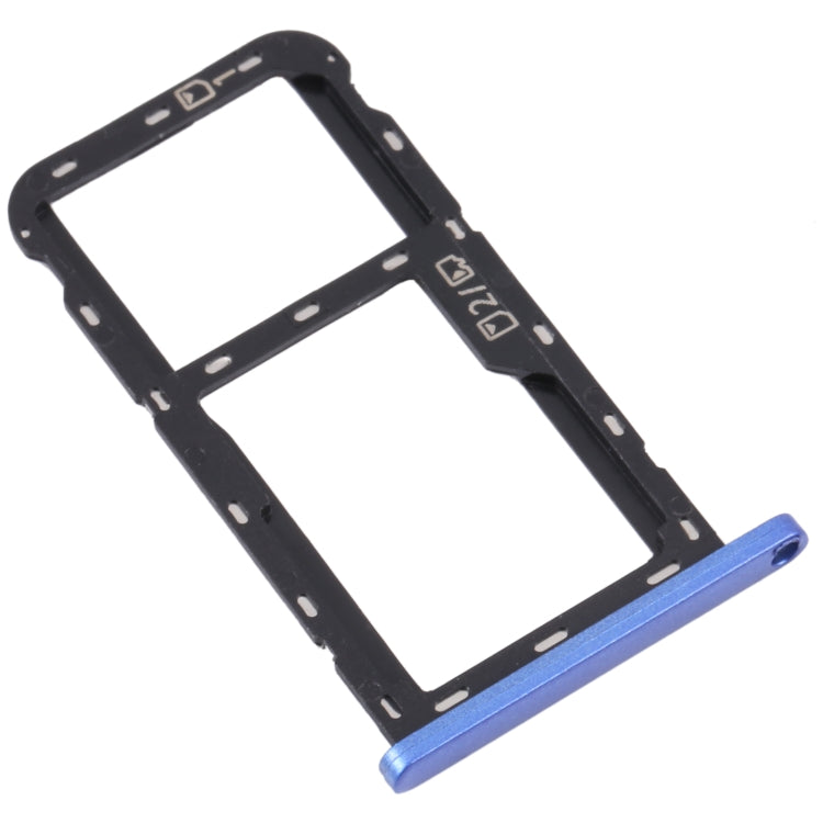 For ZTE Blade A72 SIM Card Tray + SIM Card Tray / Micro SD Card Tray (Blue) - For ZTE by PMc TechLife | Online Shopping South Africa | PMc TechLife | Buy Now Pay Later Mobicred
