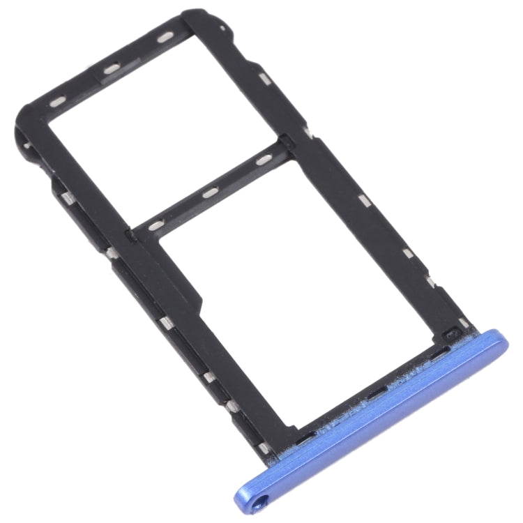 For ZTE Blade A72 SIM Card Tray + SIM Card Tray / Micro SD Card Tray (Blue) - For ZTE by PMc TechLife | Online Shopping South Africa | PMc TechLife | Buy Now Pay Later Mobicred