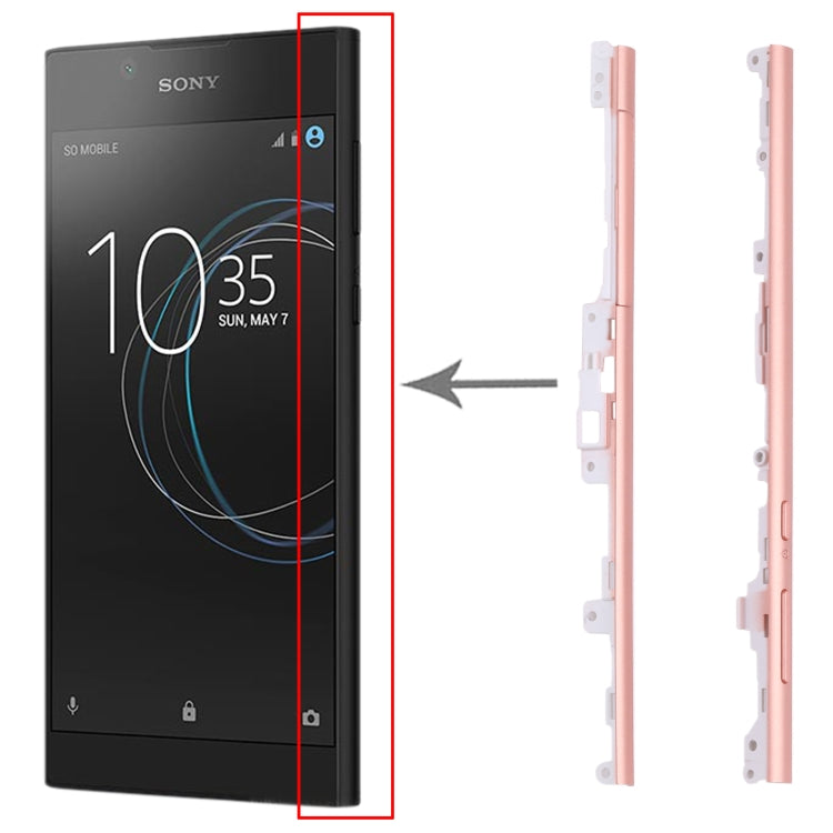 1 Pair Side Part Sidebar For Sony Xperia L1(Pink) - Frame Bezel Plate by PMC TechLife | Online Shopping South Africa | PMC TechLife | Buy Now Pay Later Mobicred