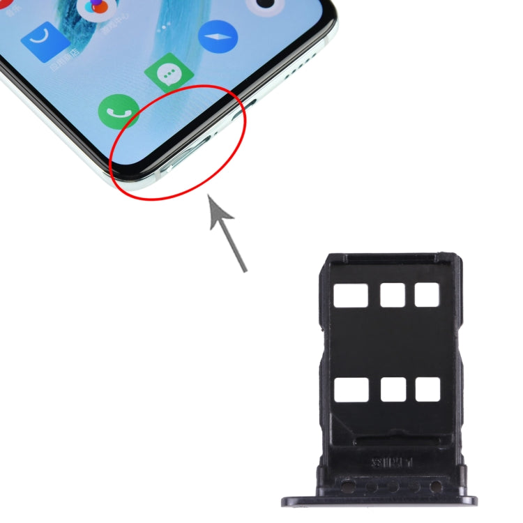 For Meizu 17 / 17 Pro  SIM Card Tray + SIM Card Tray (Black) - For Meizu by PMc TechLife | Online Shopping South Africa | PMc TechLife | Buy Now Pay Later Mobicred