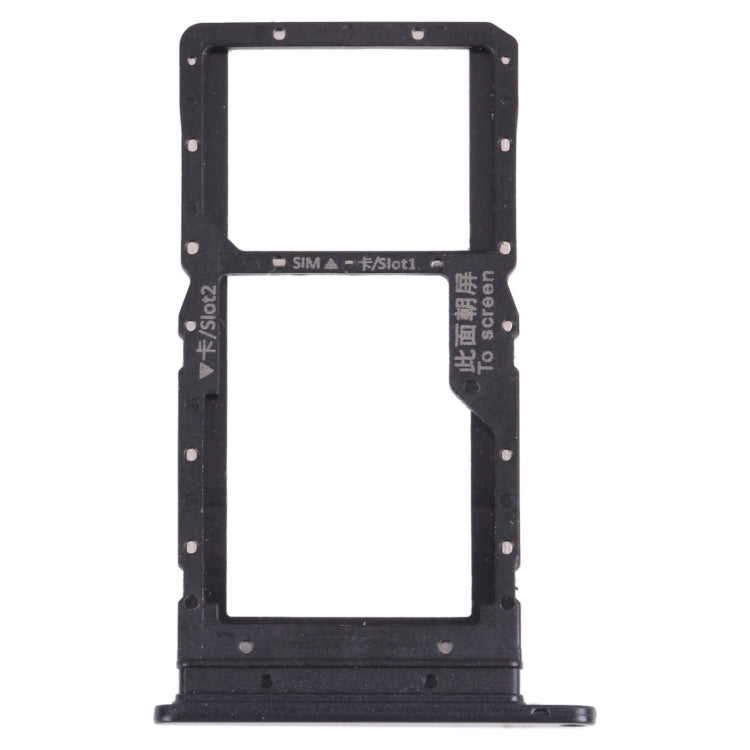 SIM Card Tray + SIM Card Tray / Micro SD Card Tray for Honor play 5T (Black) - Card Socket by PMc TechLife | Online Shopping South Africa | PMc TechLife | Buy Now Pay Later Mobicred