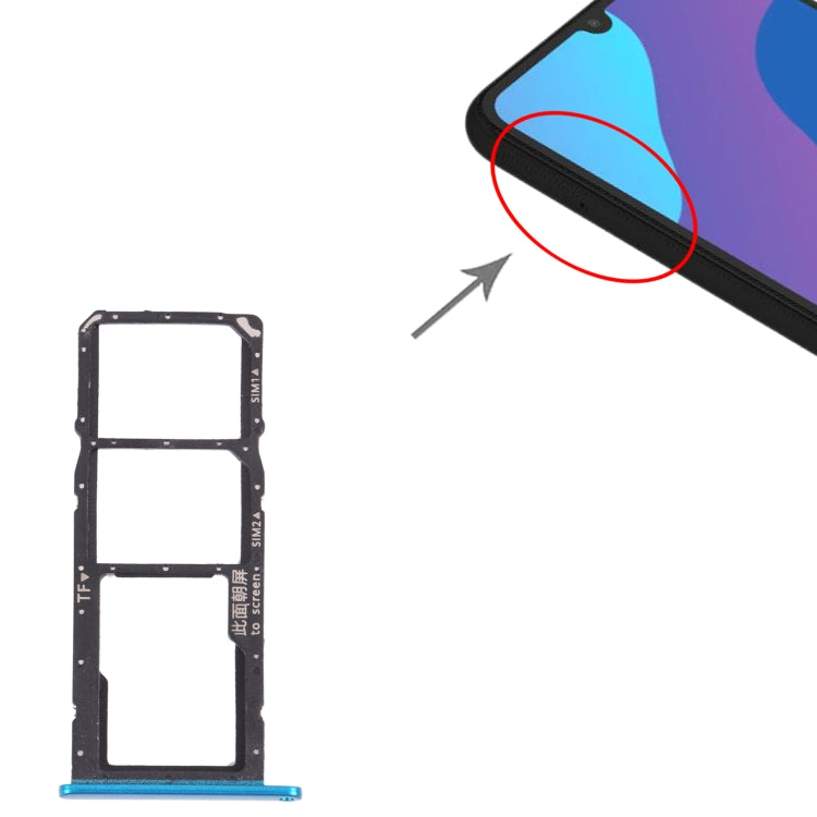 SIM Card Tray + SIM Card Tray + Micro SD Card Tray for Honor 9A(Green) - Card Socket by PMc TechLife | Online Shopping South Africa | PMc TechLife | Buy Now Pay Later Mobicred