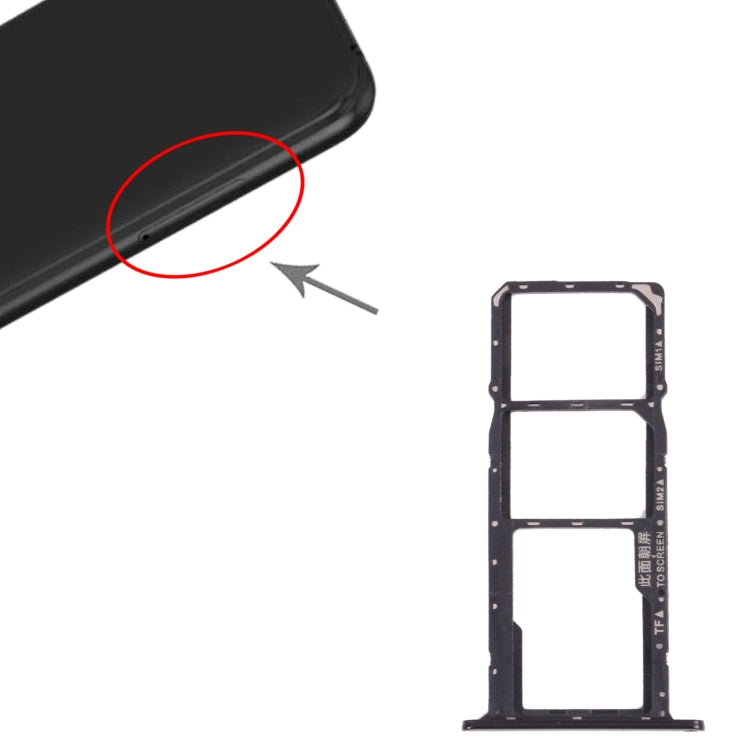 SIM Card Tray + SIM Card Tray + Micro SD Card Tray for Huawei Y5 lite (2018) (Black) - Card Socket by PMc TechLife | Online Shopping South Africa | PMc TechLife | Buy Now Pay Later Mobicred
