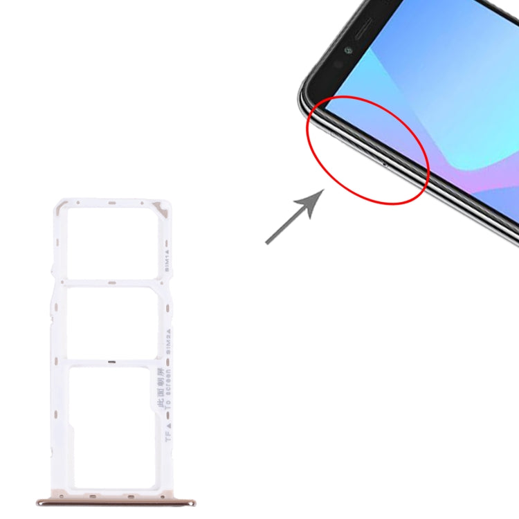 SIM Card Tray + SIM Card Tray + Micro SD Card Tray for Huawei Y6 Prime (2018) (Silver) - Card Socket by PMc TechLife | Online Shopping South Africa | PMc TechLife | Buy Now Pay Later Mobicred