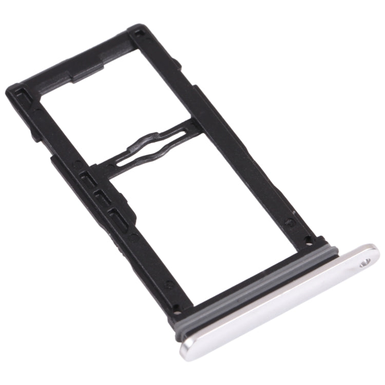 Nano SIM Card Tray + Nano SIM Card Tray / Micro SD Card Tray for LG G8S ThinQ LMG810, LM-G810, LMG810EAW (Silver) - For LG by PMc TechLife | Online Shopping South Africa | PMc TechLife | Buy Now Pay Later Mobicred