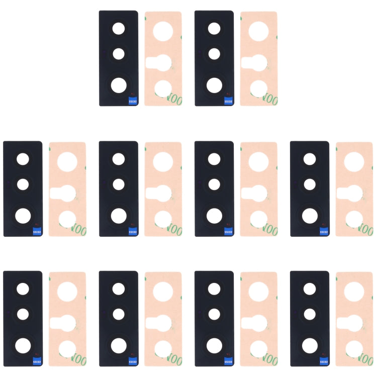 For Vivo X70 V2133A V2104 10pcs Back Camera Lens - Camera Parts by PMc TechLife | Online Shopping South Africa | PMc TechLife | Buy Now Pay Later Mobicred