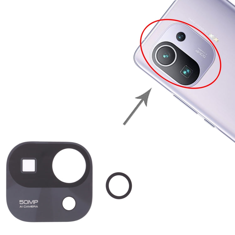 10 PCS Back Camera Lens for Xiaomi Mi 11 Pro M2102K1AC - Camera by PMC TechLife | Online Shopping South Africa | PMC TechLife