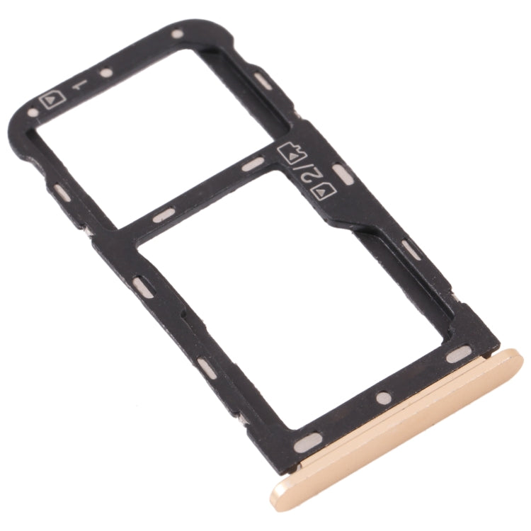 SIM Card Tray + Micro SD Card Tray for ZTE Blade V9 (Gold) - For ZTE by PMc TechLife | Online Shopping South Africa | PMc TechLife | Buy Now Pay Later Mobicred