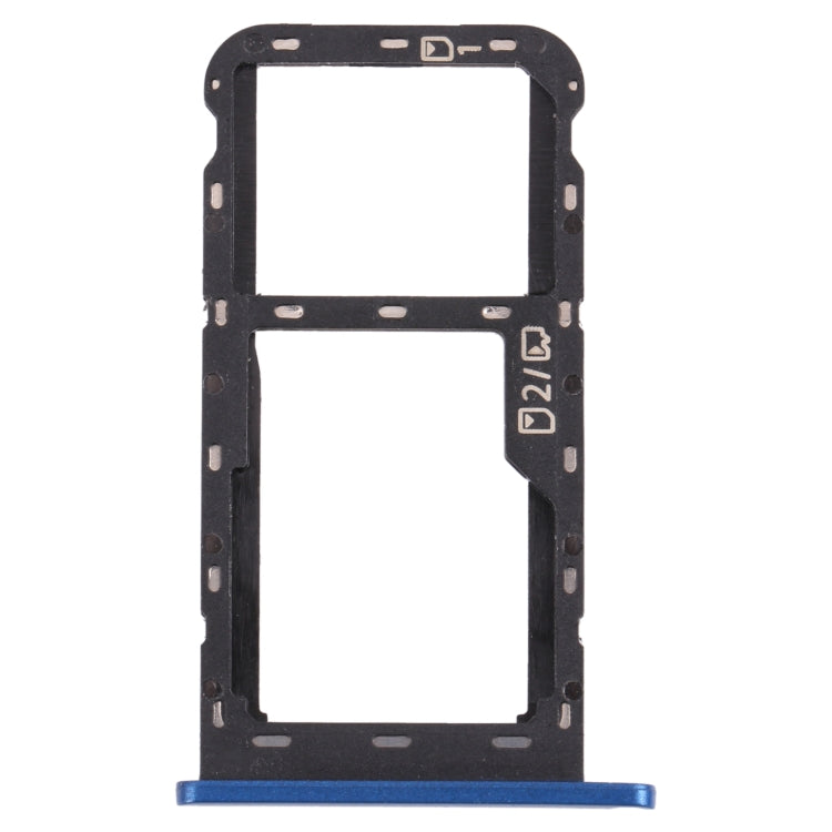 SIM Card Tray + Micro SD Card Tray for ZTE Blade A51 (Blue) - For ZTE by PMc TechLife | Online Shopping South Africa | PMc TechLife | Buy Now Pay Later Mobicred