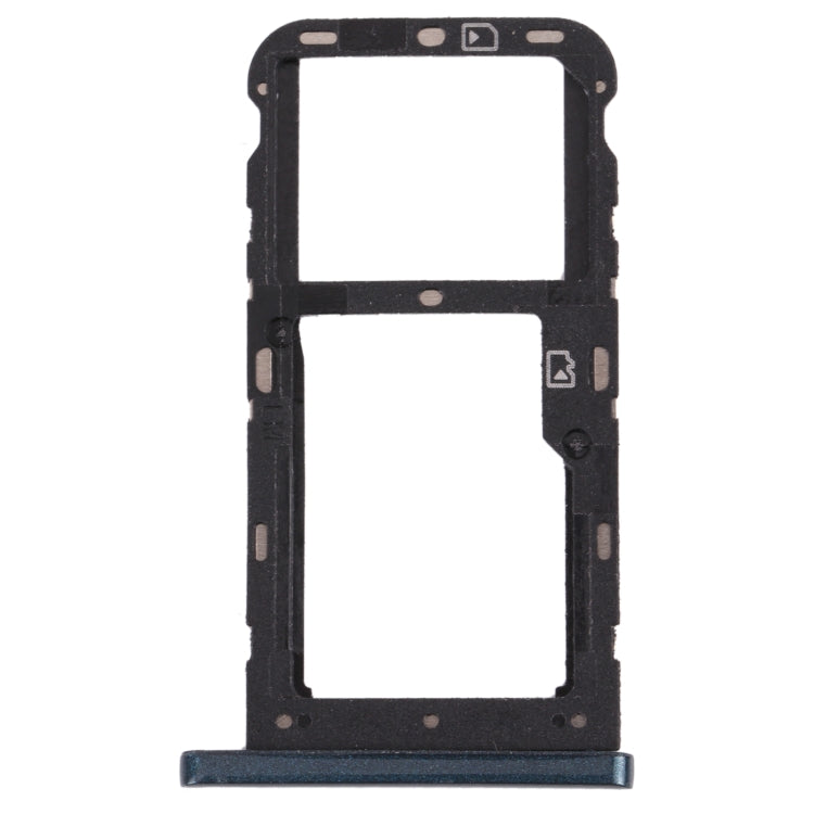 SIM Card Tray + SIM Card Tray / Micro SD Card Tray for ZTE Blade V10 Vita (Dark Green) - For ZTE by PMc TechLife | Online Shopping South Africa | PMc TechLife | Buy Now Pay Later Mobicred