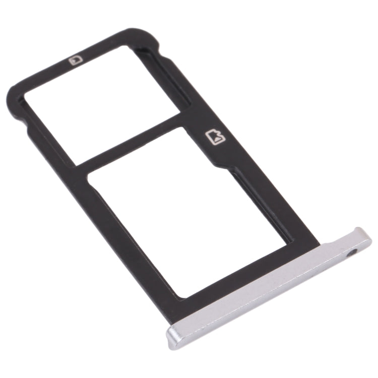 SIM Card Tray + Micro SD Card Tray for ZTE Blade Zmax Pro / Z981 (Silver) - For ZTE by PMc TechLife | Online Shopping South Africa | PMc TechLife | Buy Now Pay Later Mobicred