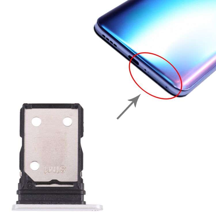 For OPPO Realme X7 RMX2176  SIM Card Tray + SIM Card Tray (Silver) - Card Socket by PMc TechLife | Online Shopping South Africa | PMc TechLife | Buy Now Pay Later Mobicred