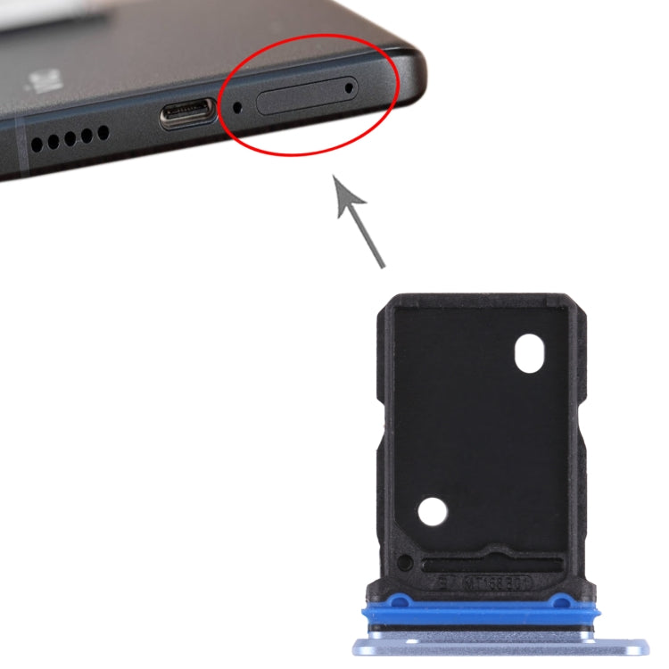 For vivo X70 Pro V2134A V2105 SIM Card Tray + SIM Card Tray (Blue) - Card Socket by PMc TechLife | Online Shopping South Africa | PMc TechLife | Buy Now Pay Later Mobicred