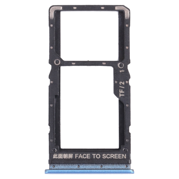 SIM Card Tray + SIM Card Tray / Micro SD Card Tray for Xiaomi Redmi Note 11 (China) 21091116AC / Redmi Note 11T 5G / Poco M4 Pro 5G 21091116AG, MZB0BGVIN(Blue) - Card Tray by PMc TechLife | Online Shopping South Africa | PMc TechLife | Buy Now Pay Later Mobicred